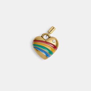 Coach Rainbow Heart Charm NWT